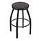 Holland Bar Stool Co 25" Swivel Counter Stool, Black Wrinkle, Canter Storm Seat X802 - alternate 1